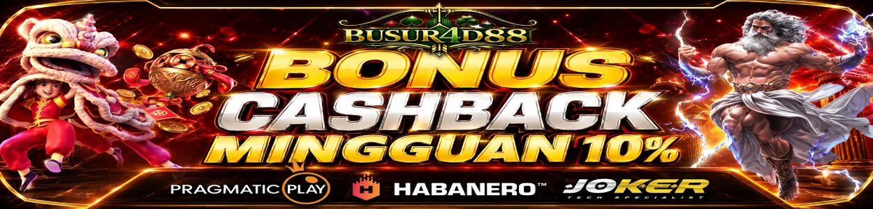 BONUS CASHBACK MINGGUAN PRAGMATIC PLAY, HABANERO & JOKERSLOTS 10%